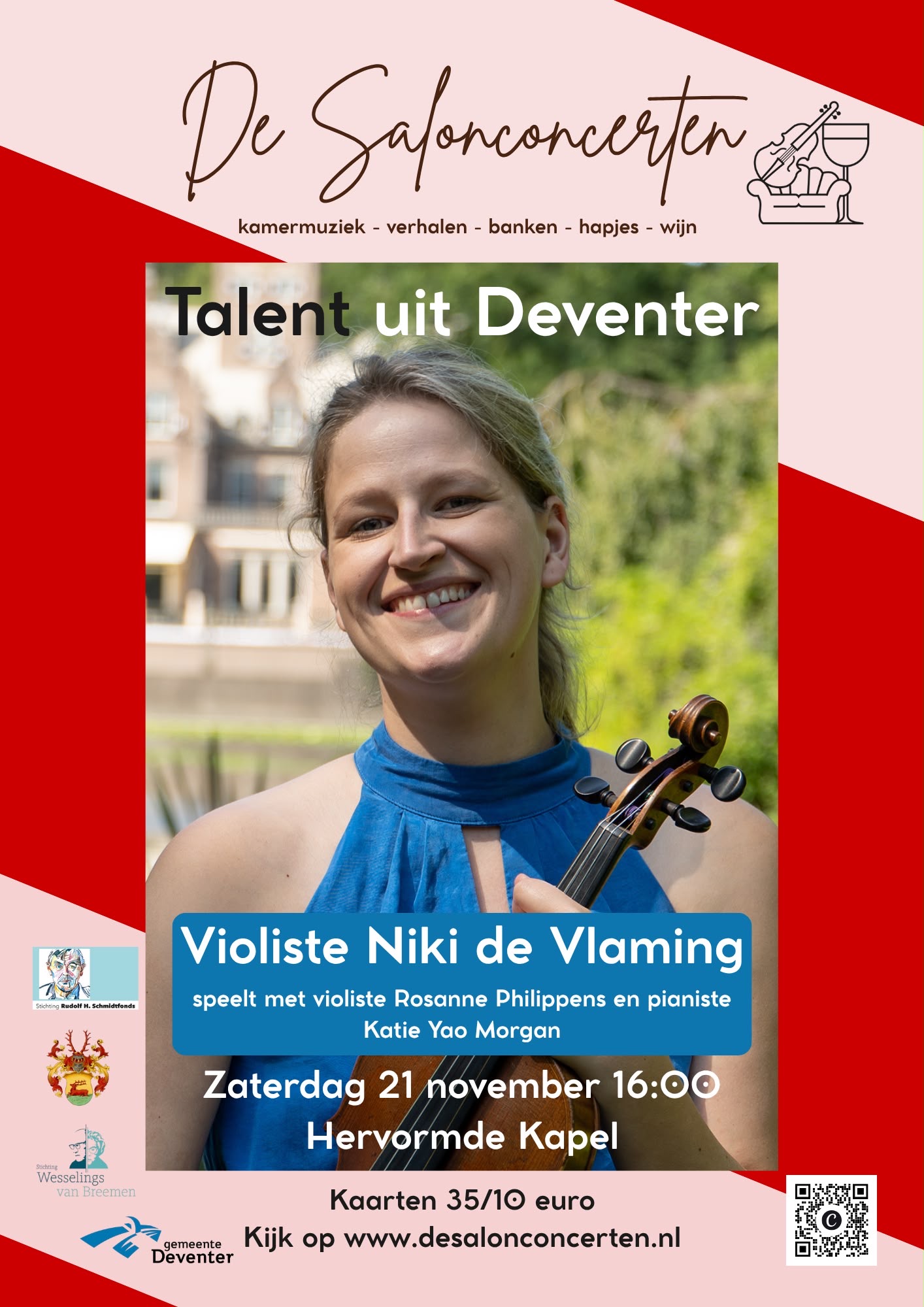 Concertflyer met Niki, Rosanne Philippens en Katie Yao Morgan